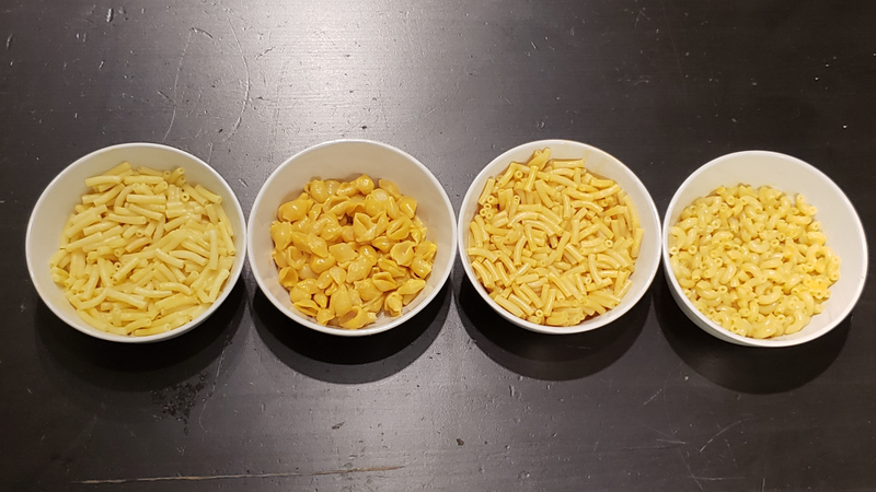 From left: Back To Nature, Velveeta, Annie’s, Kraft
